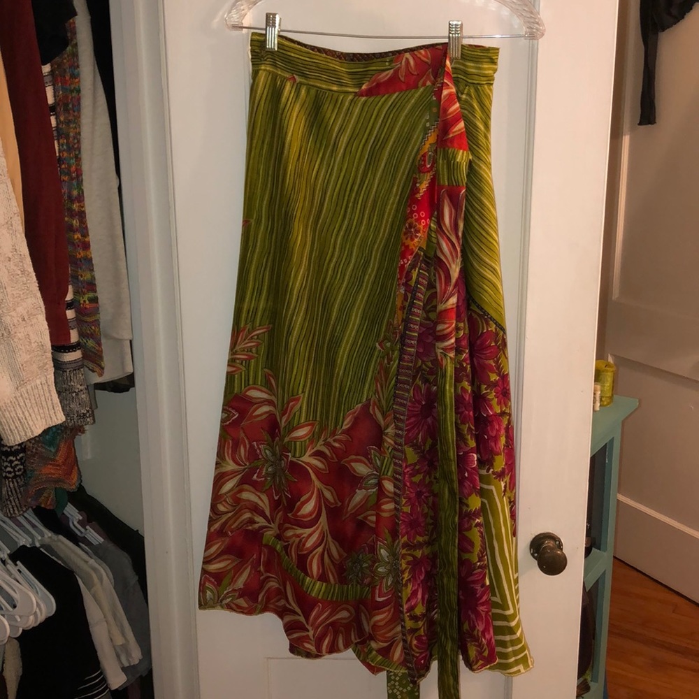 Vintage Layered Wrap Skirt